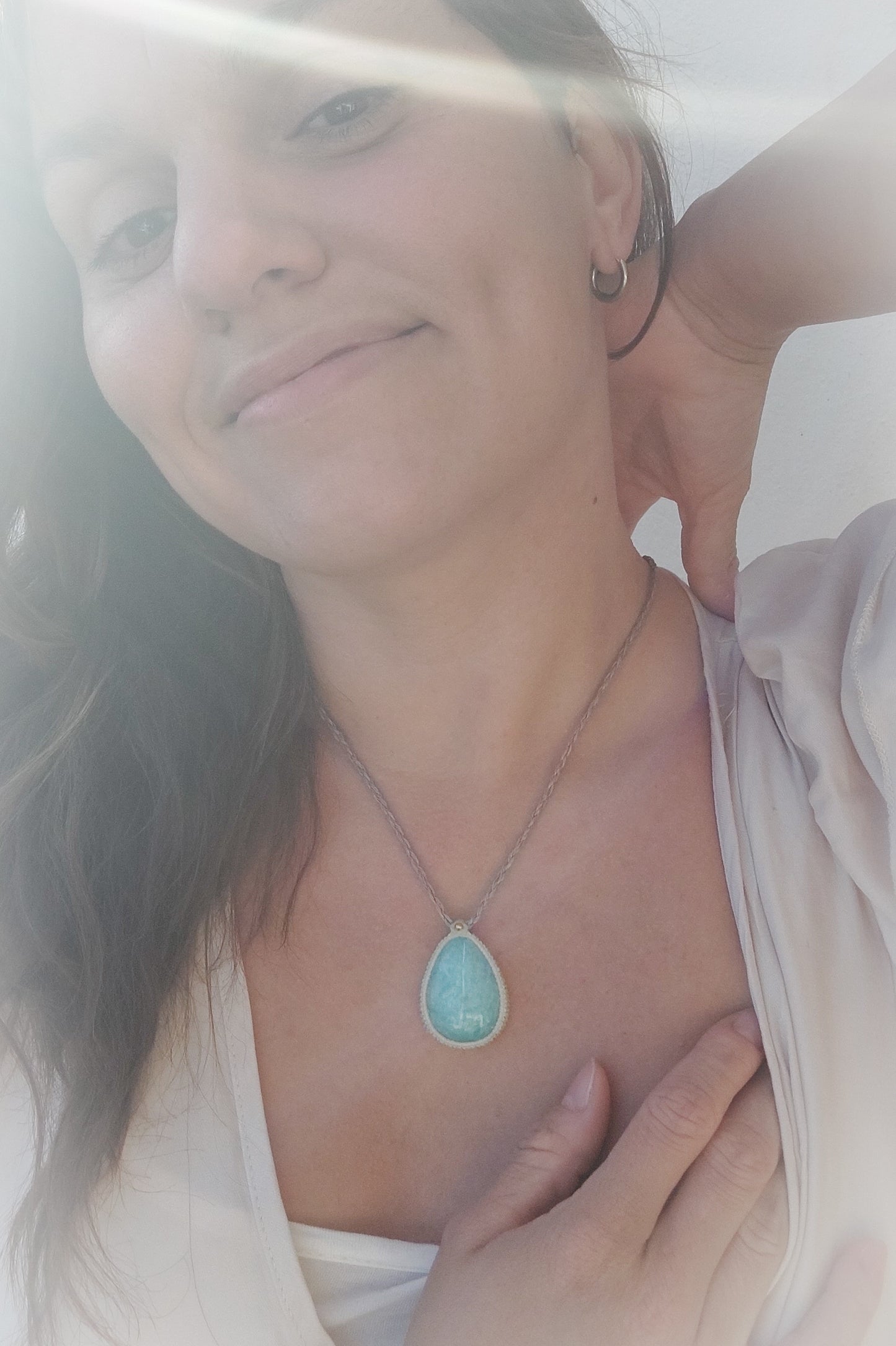 Colar Macramé Amazonite I